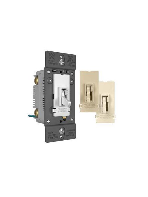 Product image for Pass & Seymour Tru-Universal, Single Pole, 3-Way Preset, 450W, Slide Dimmer