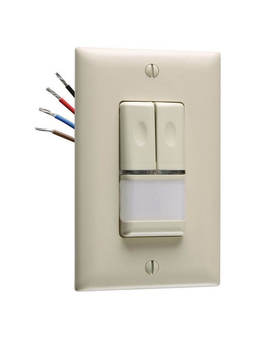 Product image for Pass & Seymour OSR300-SI Occupancy/Vacancy Bi-Level Wall Sensor, Ivory