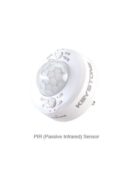 Product image for Keystone KTS-PIR1-12V-AUX Smart Port LED Pasive Infrared (PIR) Occupancy Sensor, 12V Input, 0-10V Output; On/Off w/ Adjustable Dimming