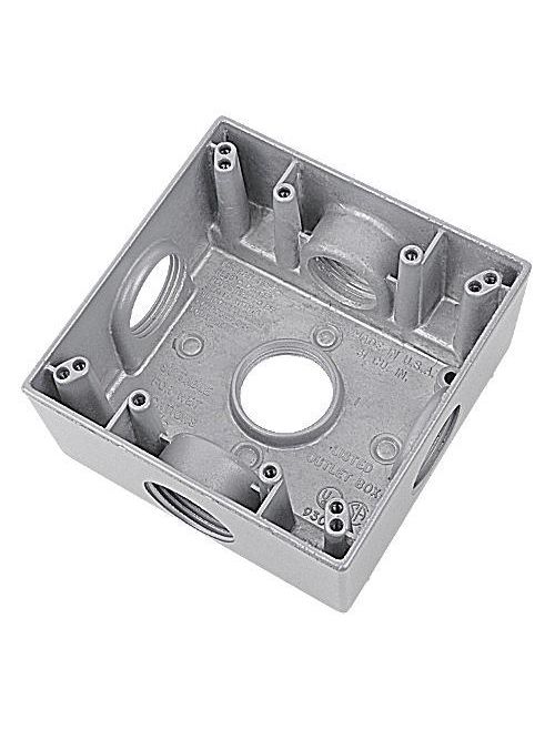 Product image for Thomas & Betts LTX100-5 2-Gang 5-Hub Electrical Box