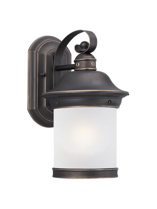 Product image for Sea Gull Lighting 89181PBLE-71 1-Lamp 13 W 120 Volt Antique Bronze GU24 Fluorescent Wall Lantern