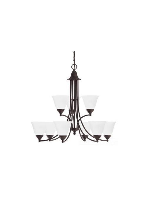 Product image for Sea Gull Lighting 31577-782 9-Lamp 8/13.5/100W 120 Volt Heirloom Bronze Medium A19 Chandelier