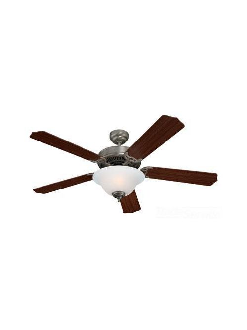 Product image for Sea Gull Lighting 15030BLE-962 2-Lamp 52 Inch 188 RPM 5996.24 CFM 65 W Brushed Nickel Mahogany Dark/Oak 5-Blade Ceiling Fan