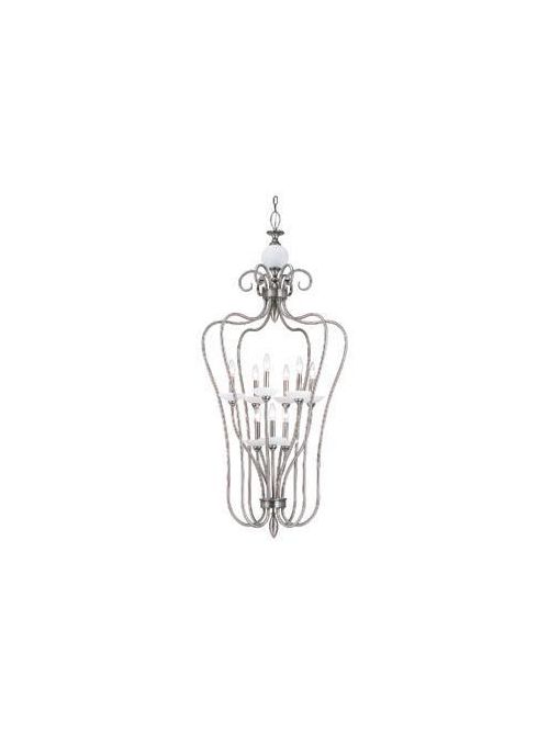 Product image for Sea Gull Lighting 51107-965 9-Lamp 60 W 120 Volt Antique Brushed Nickel Candelabra Torpedo Hall/Foyer Light Fixture