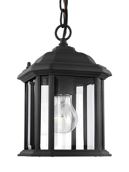 Product image for Kent 1 Light Outdoor Convertible Semi-Flush/Pendant - Black