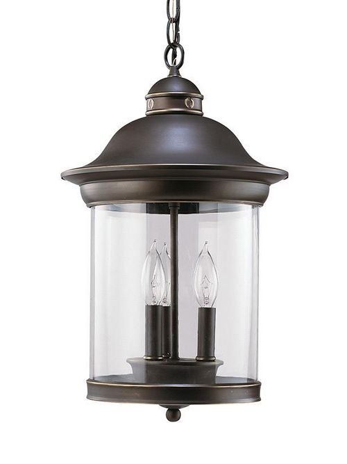 Product image for Sea Gull Lighting 60081-71 3-Lamp 40 W 120 Volt Antique Bronze Candelabra Torpedo Pendant Light Fixture