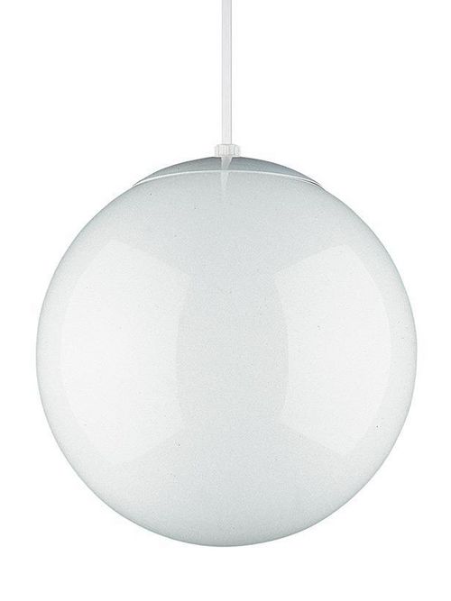 Product image for Hanging Globe 1 Light Small Pendant - White