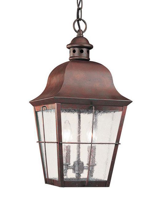 Product image for Sea Gull Lighting 6062-44 2-Lamp 40 W 120 Volt Weathered Copper Candelabra Torpedo Pendant Light Fixture