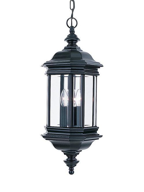 Product image for Sea Gull Lighting 6637-12 3-lamp 40 W 120 Volt Black Candelabra Torpedo Pendant Light Fixture
