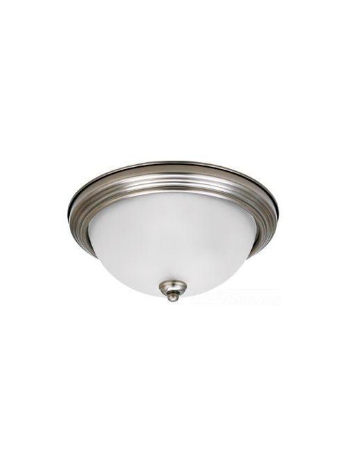 Product image for Sea Gull Lighting 77063-965 1-Lamp 100 W 120 Volt Antique Brushed Nickel Medium A19 Ceiling Flush Mount Light Fixture