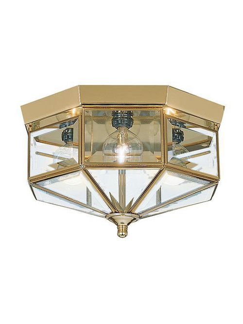 Product image for Sea Gull Lighting 7662-02 4-Lamp 25 W 120 Volt Polished Brass Candelabra G16-1/2 Ceiling Flush Mount Light Fixture