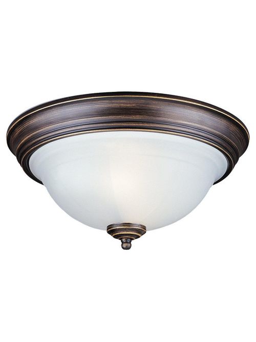 Product image for Sea Gull Lighting 77050-71 2-Lamp 8/13.5/60 W 120 Volt Antique Bronze Medium A19 Ceiling Flush Mount Light Fixture