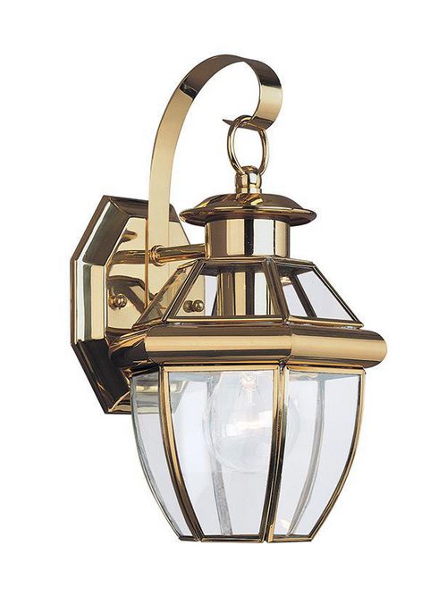 Product image for Lancaster 1 Light Wall Lantern - Polished Brass