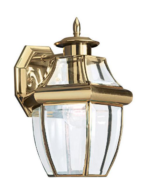 Product image for Lancaster 1 Light Wall Lantern - Polished Brass