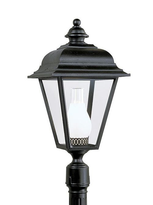 Product image for Sea Gull Lighting 8216-12 1-Lamp 8/13.5/150 W 120 Volt Black Medium A19 Post Top Light Fixture