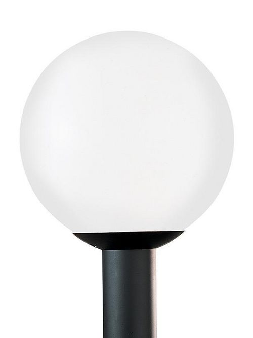 Product image for Outdoor Globe 1 Light Post Lantern - White Plastic