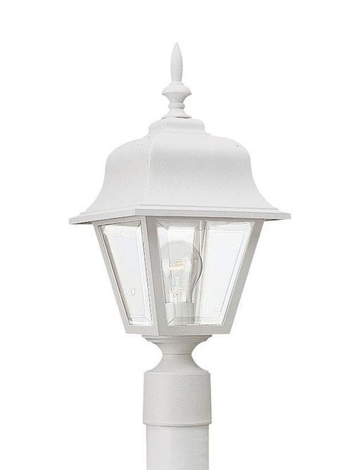 Product image for Sea Gull Lighting 8255-15 1-Lamp 8/13.5/100 W 120 Volt White Medium A19 Post Top Light Fixture