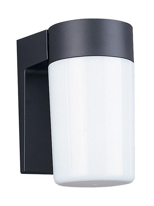 Product image for Sea Gull Lighting 8301-12 1-Lamp 60 W 120 Volt Black Medium A19 Wall Mount Light Fixture