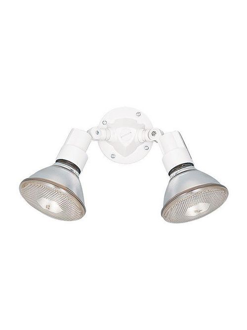 Product image for 2 Light Adjustable Swivel Flood Light - White
