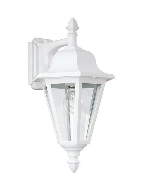 Product image for Sea Gull Lighting 8825-15 1-Lamp 8/13.5/100 W 120 Volt White Medium A19 Wall Mount Light Fixture
