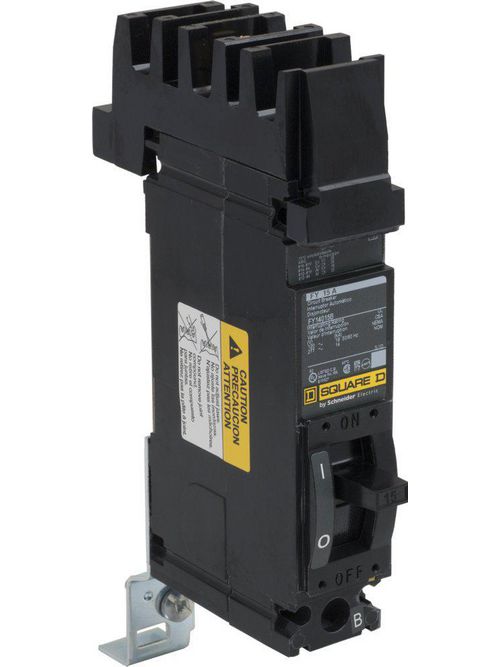 Product image for Square D FY14015B 1-Pole 15 Amp 277 Volt Thermal Magnetic Molded Case Circuit Breaker