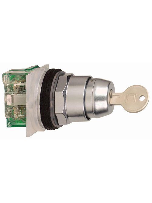 Product image for Square D 9001KS11K3H13 30 mm 10 Amp 600 VAC/VDC 1NO 1NC 2-Position Round Key Non-Illuminated Selector Switch