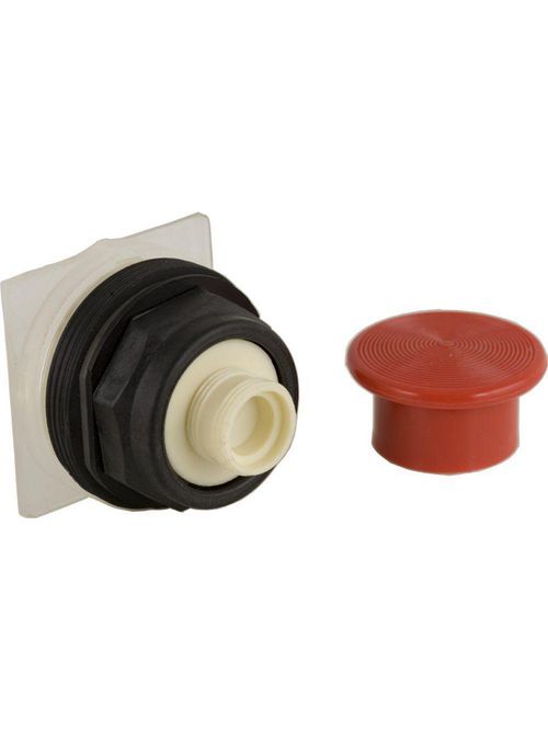 Product image for Square D 9001SKR24R 30 mm Red Body Plastic Bezel Momentary Mushroom Round Non-Illuminated Push Button Operator