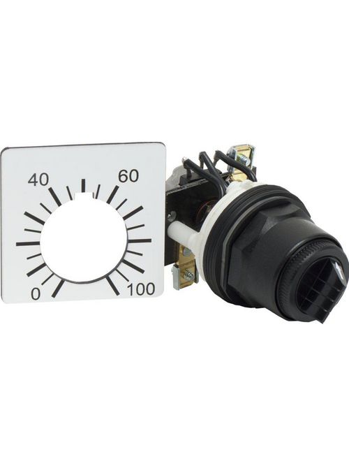 Product image for Square D 9001SK2106 300 Volt 2 W 2500 Ohm NEMA 4/13 30 mm Push Button Potentiometer