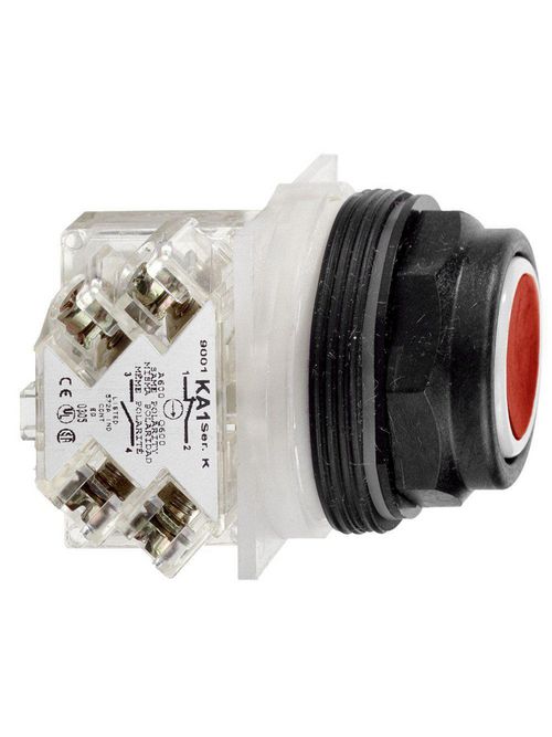 Product image for Square D 9001SKR1UH5 30 mm 600 VAC Momentary 1NO Universal Body Plastic Bezel Non-Illuminated Push Button