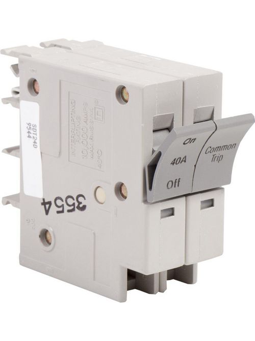 Product image for Square D SDT240 2-Pole 40 Amp 240 Volt Plug-On Miniature Circuit Breaker
