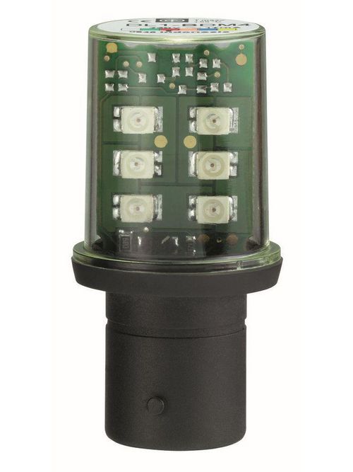 Product image for Square D DL1BDG6 120 VAC Blue Steady-On LED Bulb