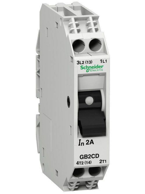 Product image for Square D GB2CD06 2-Pole 1 Amp 300 VAC Thermal Magnetic Circuit Protector