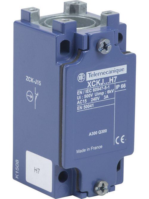 Product image for TES ZCKJ15H7 Limit switch body, Limit switches XC Standard, 300 V AC, 10 A, XCK
