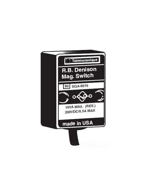 Square D SGA8040 120 VAC 250 VDC 15 VA NO Reed Output Magnet Actuated Proximity Sensor Product image for Square D SGA8040 120 VAC 250 VDC 15 VA NO Reed Output Magnet Actuated Proximity Sensor