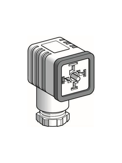Product image for TES XZCC43FCP40B Female, DIN 43650 A, 4 pin, elbowed connector, cable gland Pg 11