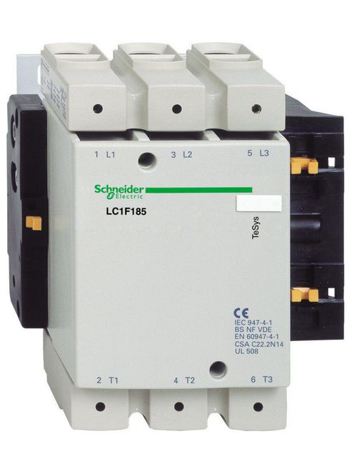Product image for Square D LC1F185F7 600 VAC 185 Amp 3-Pole 1NO Panel Mount Full Voltage Non-Reversing IEC Contactor