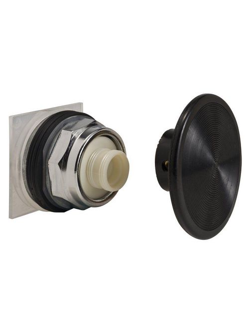 Product image for Square D 9001KR25B 30 mm Black Body Metal Bezel Momentary Mushroom Round Non-Illuminated Push Button Operator