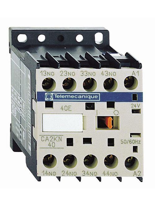 Product image for Square D CA2KN40T7 480 VAC 10 Amp 4.5 VA 4-Pole 4NO IEC Control Relay