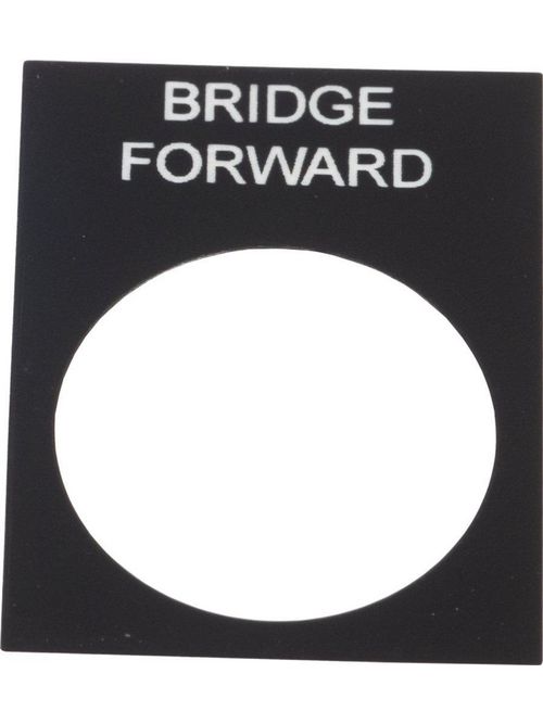 Product image for Square D ZB2BY2343 30 x 40 mm White/Black PVC Bridge Forward Standard Legend Plate