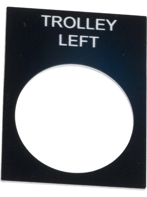 Product image for Square D ZB2BY2345 30 x 40 mm White/Black PVC Trolley Right Standard Legend Plate