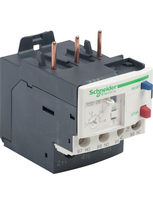 Product image for Square D LR3D06 600 Volt 17 Amp 3-Pole Bi-Metallic Screw Clamp Terminal Thermal Overload Relay