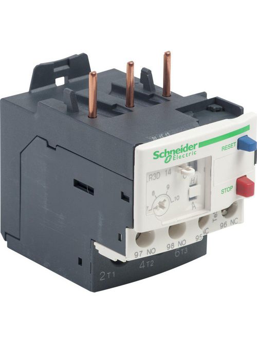 Product image for Square D LR3D14 600 Volt 10 Amp 3-Pole Bi-Metallic Screw Clamp Terminal Thermal Overload Relay