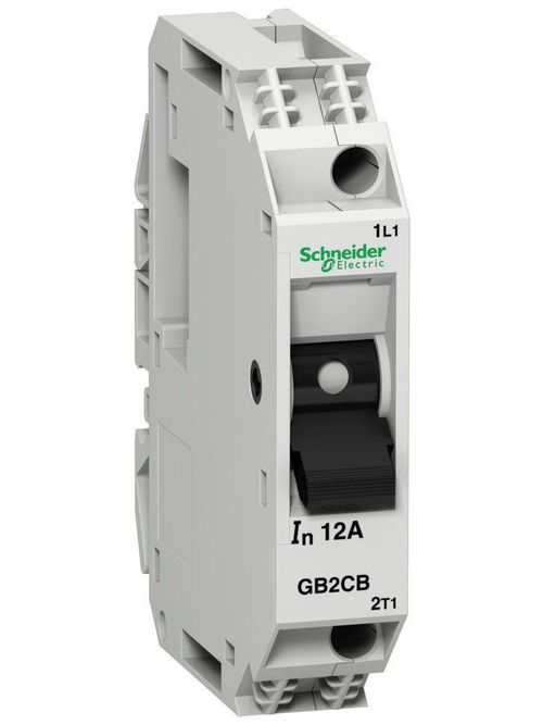 Product image for Square D GB2CB20 1-Pole 12 Amp 300 VAC Thermal Magnetic Circuit Protector