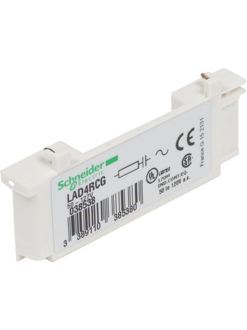 Product image for Square D LAD4RCG 50 to 127 VAC RC Circuit Type Suppressor Module