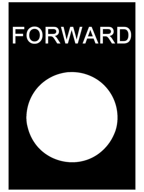 Product image for Square D ZB2BY2305 30 x 40 mm White/Black PVC Forward Standard Legend Plate