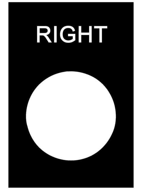 Product image for Square D ZB2BY2309 30 x 40 mm White/Black PVC Right Standard Legend Plate