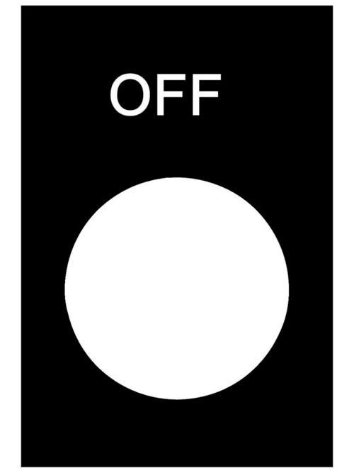 Product image for Square D ZB2BY2312 30 x 40 mm White/Black PVC Off Standard Legend Plate