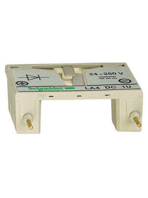 Product image for Square D LA4DC1U 24 to 250 VDC Diode Type Coil Suppressor Module