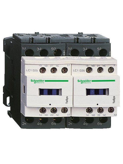 Product image for Square D LC2D25G7V 575 VAC 25 Amp 3-Pole 1NO 1NC Screw Terminal Full Voltage Reversing IEC Contactor