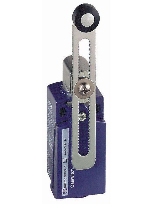 Product image for TES XCKD2145N12 Limit switch, Limit switches XC Standard, XCKD, thermoplastic plastic roller lever var.length, 1NC+1 NO, snap, 1/2NPT